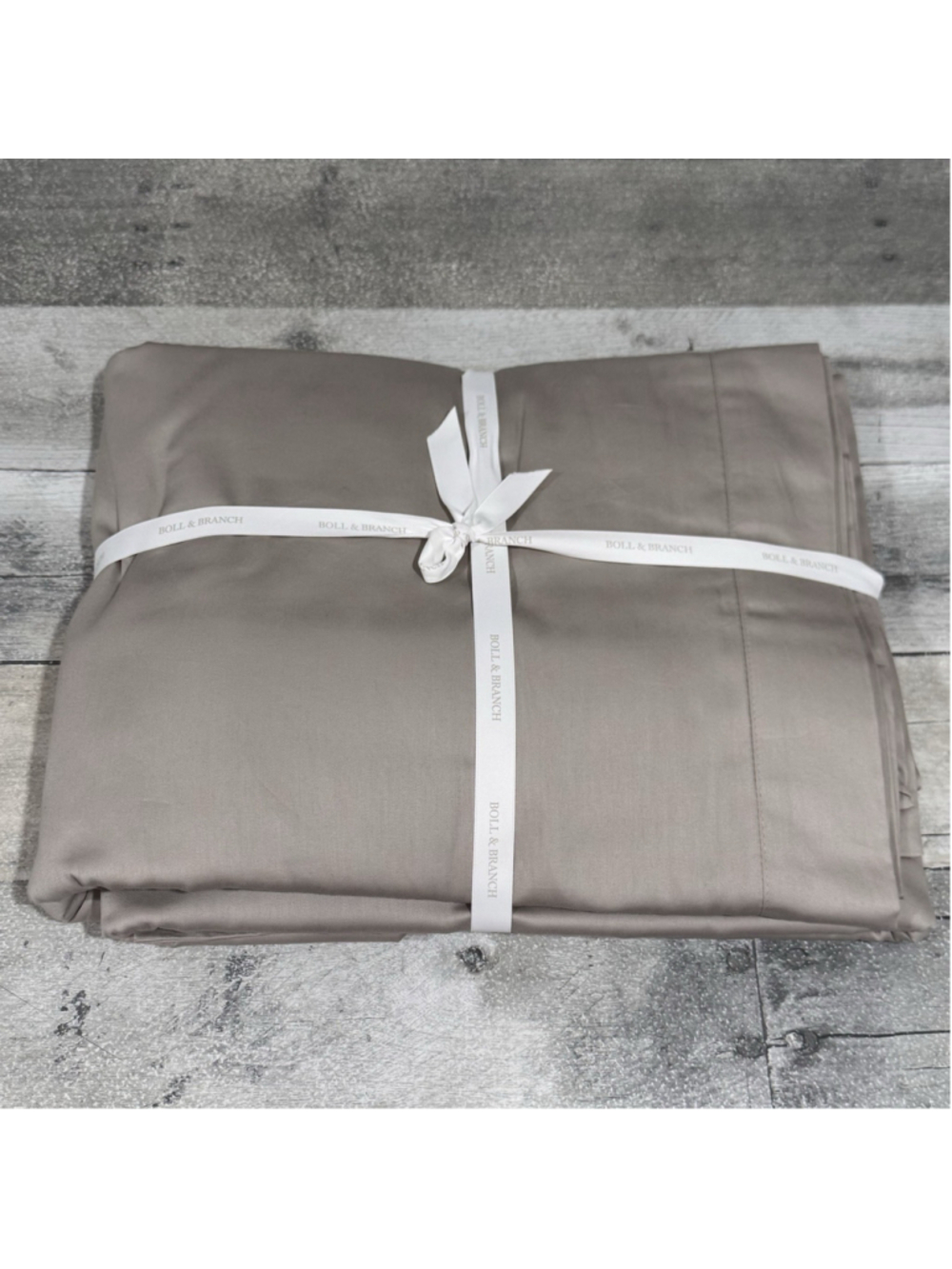 Boll & Branch Signature Hemmed Duvet Set In Pewter - Full/Queen